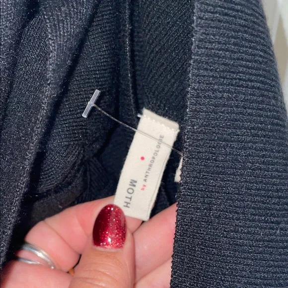 The Moth by Anthropologie Black Knit Wide-Leg Pants - Picture 6 of 7